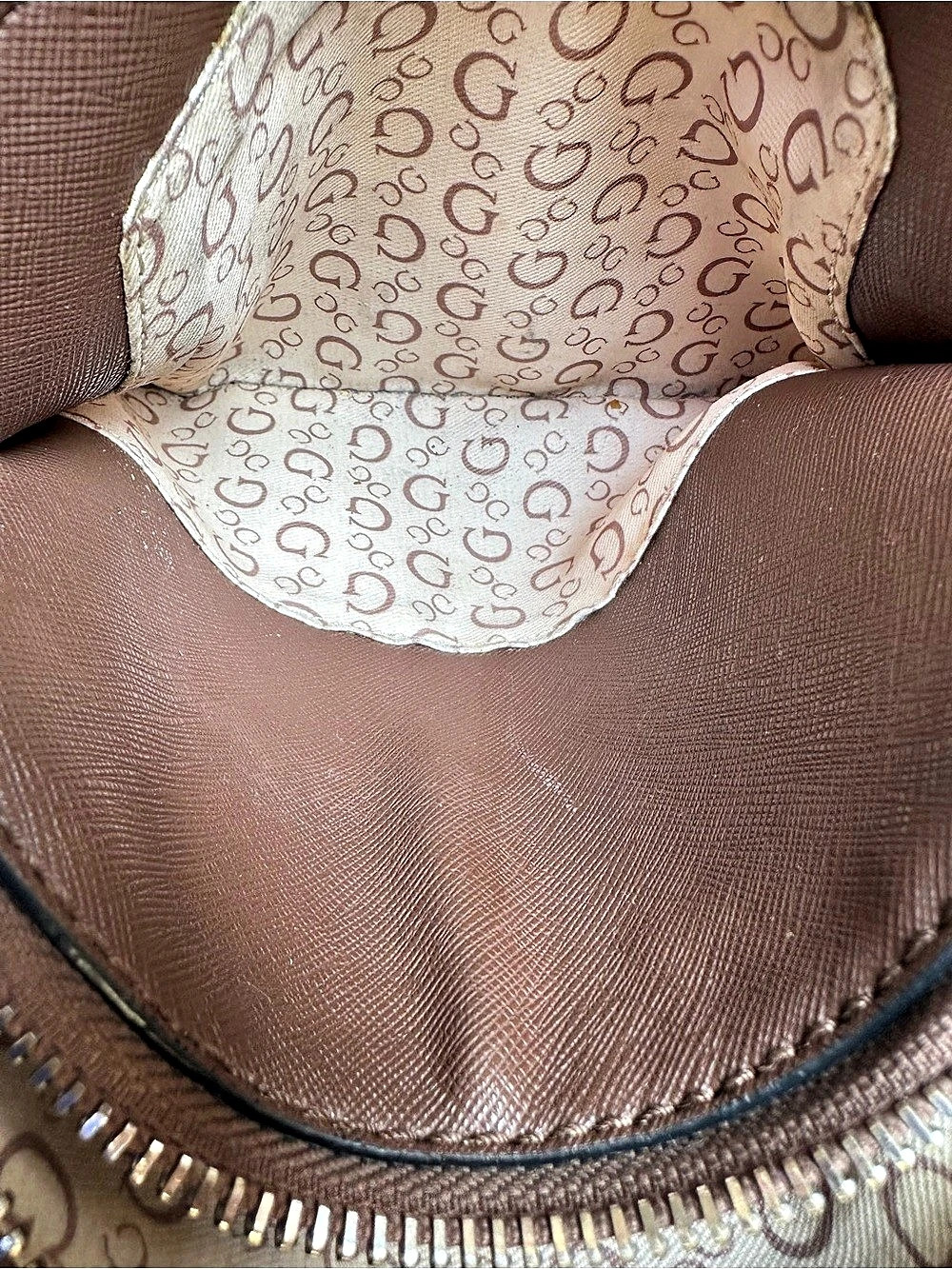 GUESS Brown Logo Crossbody Bag - Picture 3 of 4